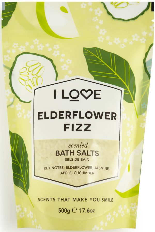 I Love, Signature Collection, Elderflower Fizz, Bath Salt, 500 g - Unisex