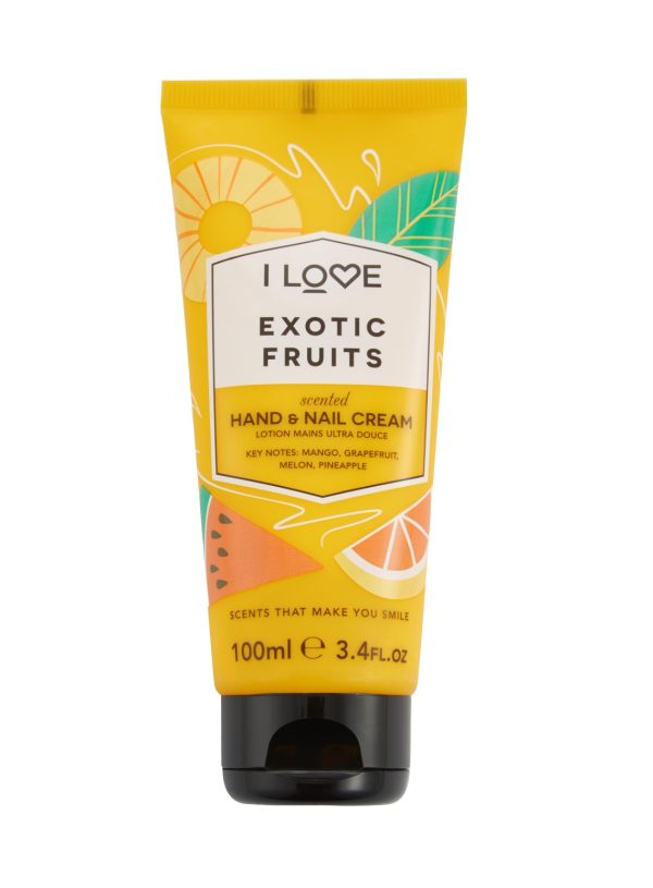 I Love, Signature Collection, Moisturizing, Hand & Nail Cream, Exotic Fruits, 100 ml - Unisex