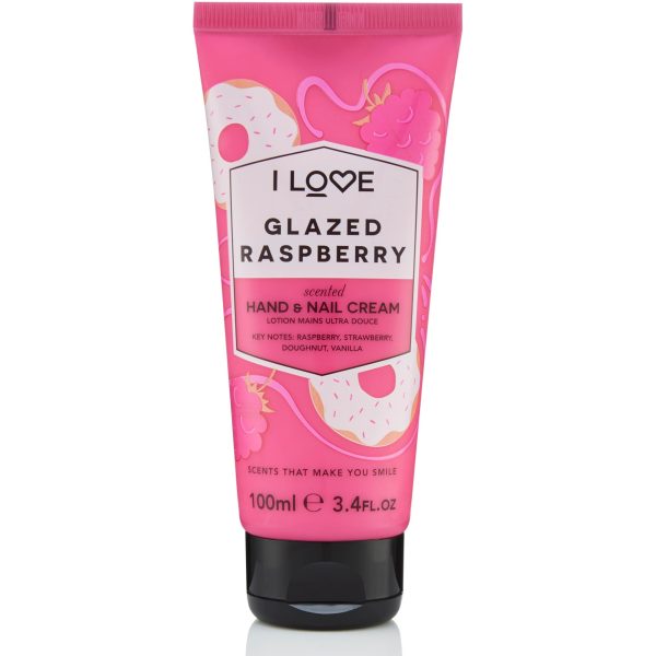 I Love, Signature Collection, Moisturizing, Hand & Nail Cream, Glazed Raspberry, 100 ml - Unisex