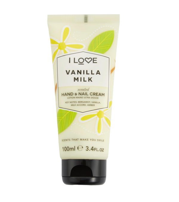 I Love, Signature Collection, Moisturizing, Hand & Nail Cream, Vanilla Milk, 100 ml - Unisex