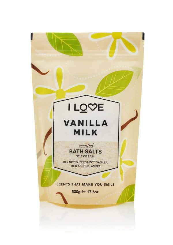 I Love, Signature Collection, Vanilla Milk, Bath Salt, 500 g - Unisex