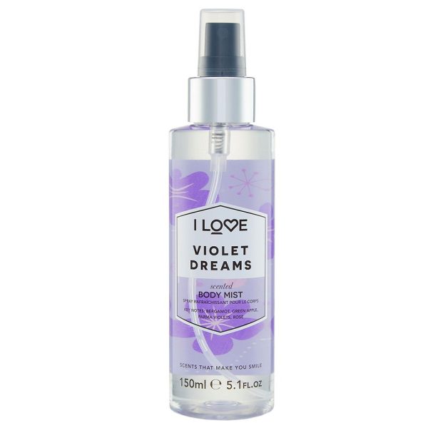 I Love, Signature Collection, Vegan, Mist Spray, Violet Dreams, All Over The Body, 165 ml - For Women