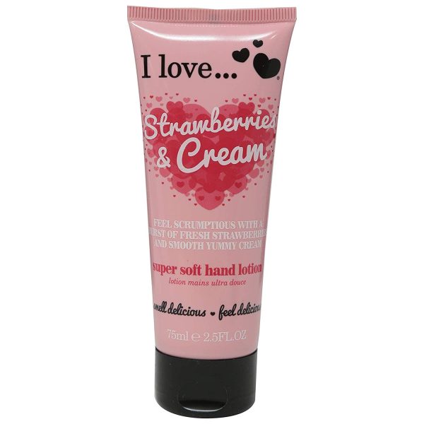 I Love, Originals, Hydrating, Hand Lotion, Strawberries & Cream, 75 ml - Unisex