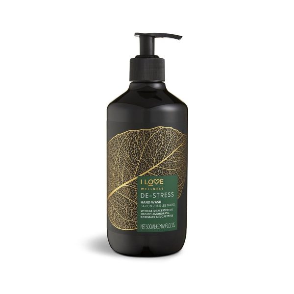 I Love, Wellness De-Stress, Lemongrass, Rosemary & Eucalyptus, Cleansing, Liquid Soap, For Hands, 500 ml - Unisex