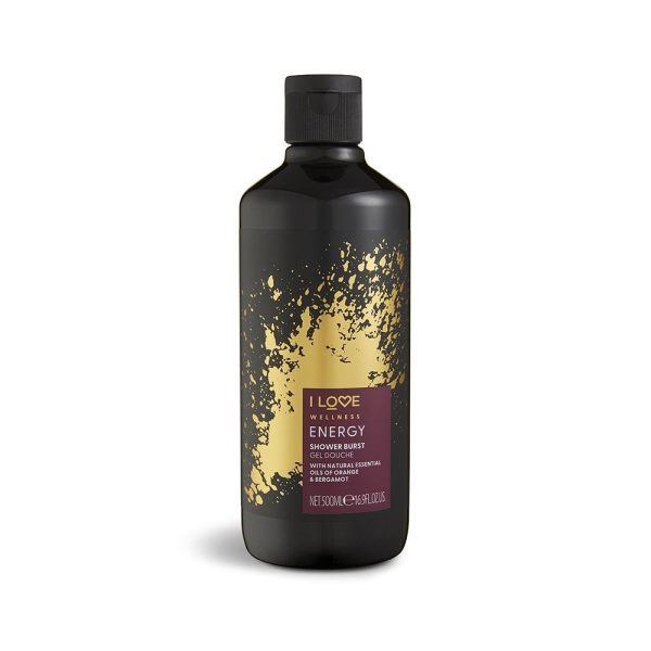 I Love, Wellness Energy, Vegan, Orange & Bergamot, Cleansing, Shower Gel, For All Skin Types, 500 ml - Unisex