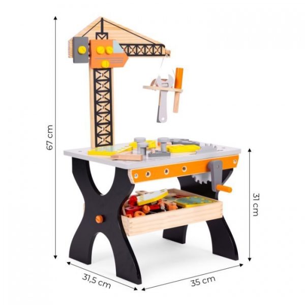 Banc de lucru din lemn pentru copii Ecotoys TL812003 - imagine 11