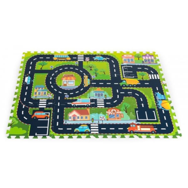 Salteluta de joaca tip puzzle, 12 elemente, iPlay 0121 - City