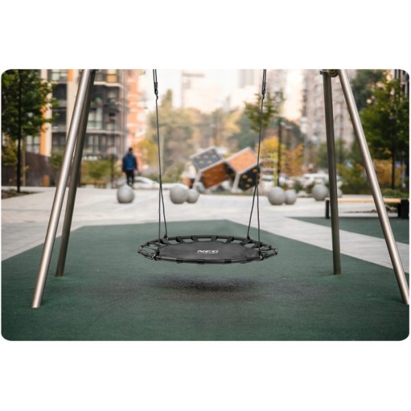 Leagan tip cuib pentru copii XXL, 120 cm, 150 kg, Neo-Sport 1032, Negru - imagine 4