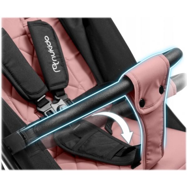 Carucior sport pentru copii, 78 x 33 x 104 cm, Nukido Paseo 716004 - Roz - imagine 10