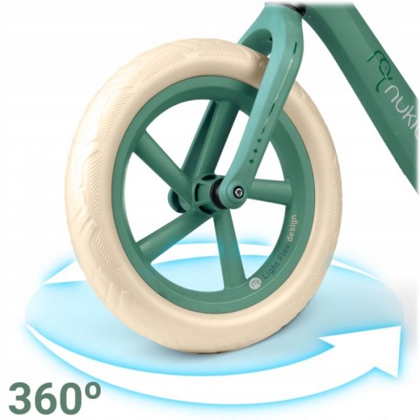 Bicicleta fara pedale pentru copii, 87 x 39 x 54 cm, roti EVA, Light Flee Nukido NK-604 - Verde - imagine 4