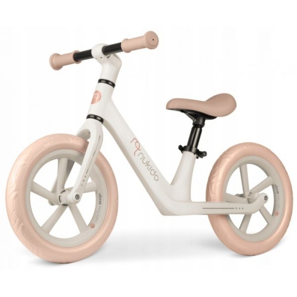 Bicicleta fara pedale pentru copii, 87 x 39 x 54 cm, roti EVA, Light Flee Nukido NK-604 - Bej