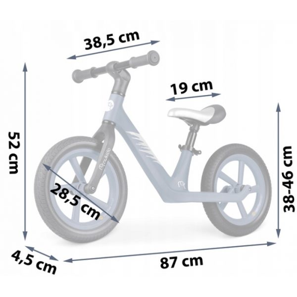 Bicicleta fara pedale pentru copii, 87 x 39 x 54 cm, roti EVA, Light Flee Nukido NK-604 - Bleumarin - imagine 6