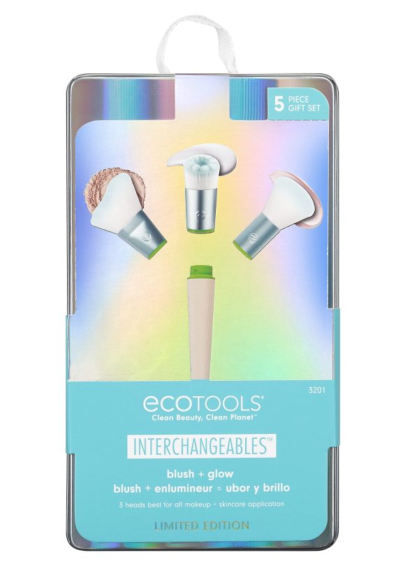 Interchangeables Set EcoTools: Interchangeables, Foundation Brush + Interchangeables, Blending, Blush Brush + Interchangeables, Angled Cut, Blush Brush - For Women