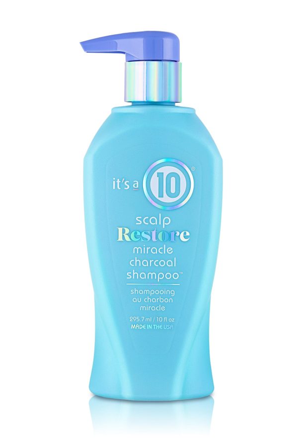 It's a 10, Scalp Restore Miracle, Charcoal, Hair Shampoo, Remove Excess Oil And Product Residual Build-up, 295.7 ml - For Women