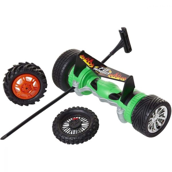 Jakks Pacific, 4 Tyres + Turbo Launcher, Jakks Pacific, Fly Wheels, Green, For Boys, 8+ years - For Boys