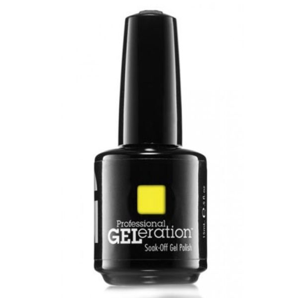 Jessica, GELeration Colours, Semi-Permanent Nail Polish, GEL-788, Yellow Lightening, 15 ml - For Women