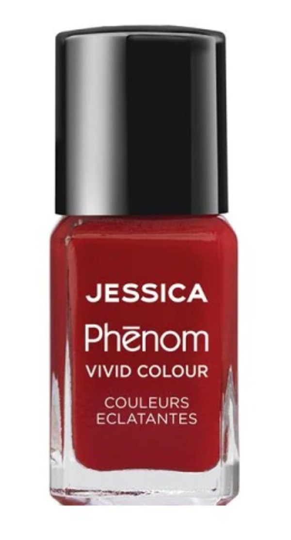 Jessica, Phenom Vivid Colour, Nail Polish, PHEN-021, Jessica Red, 14 ml - For Women