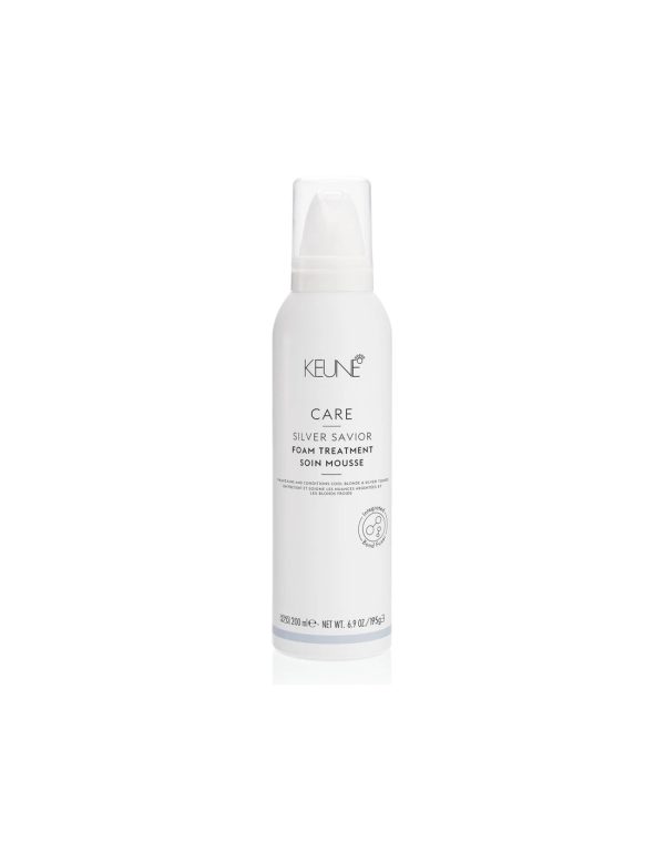 Keune, Care Silver Savior, Hair Leave-In Foam Conditioner, Neutralising Warm Tones, 200 ml - For Women