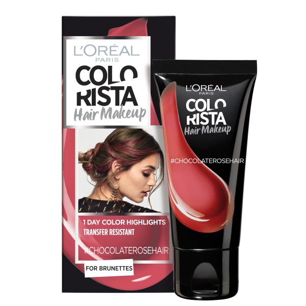 L'Oreal Paris, Colorista Hair Makeup, Semi-Permanent Hair Dye, #CHOCOLATEROSEHAIR, 30 ml - For Women