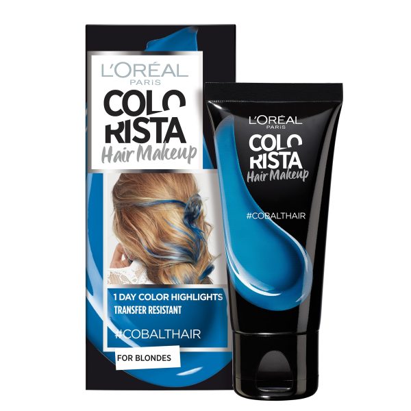 L'Oreal Paris, Colorista Hair Makeup, Semi-Permanent Hair Dye, #COBALTHAIR, 30 ml - For Women