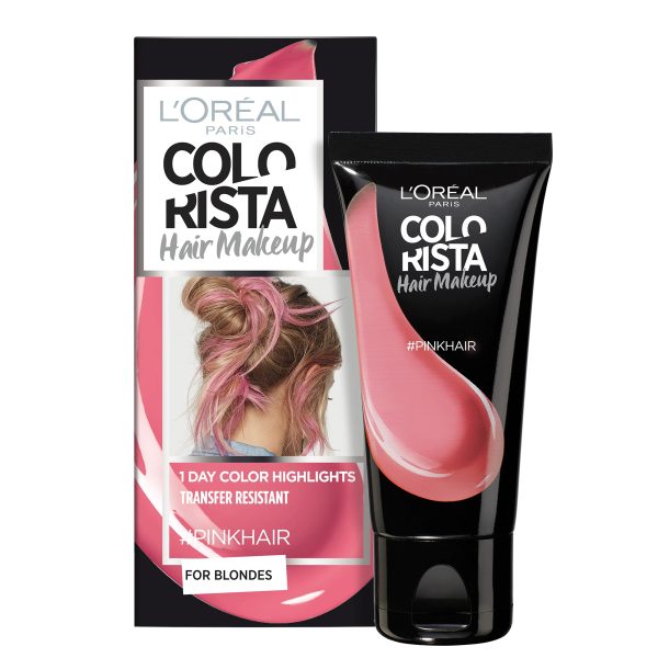 L'Oreal Paris, Colorista Hair Makeup, Semi-Permanent Hair Dye, #PINKHAIR, 30 ml - For Women