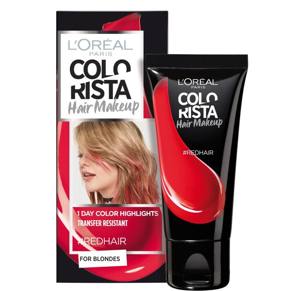 L'Oreal Paris, Colorista Hair Makeup, Semi-Permanent Hair Dye, #REDHAIR, 30 ml - For Women