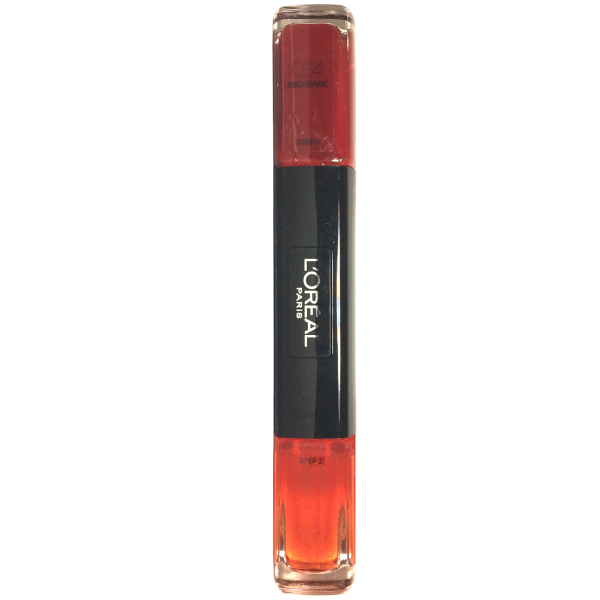 L'Oreal Paris, Infallible, Nail Polish 2-In-1, 034, Red Rage, 2 x, 5 ml - For Women