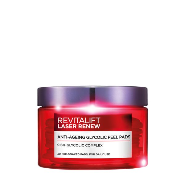 L'Oreal Paris, Revitalift Laser Renew, Anti-Ageing, Cleansing Pads, 30 pcs - For Women