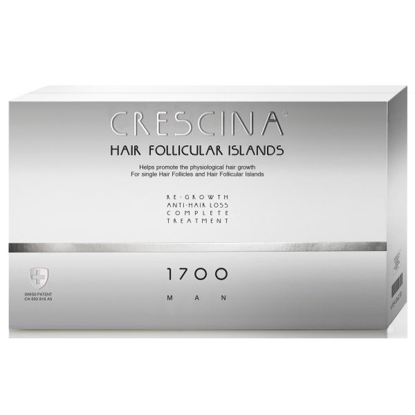 Labo, Crescina Follicular Islands 1700, For Growth Stimulation, Ampoules Treatment Serum, For Scalp, For Men, 10 +10 pcs - For Men