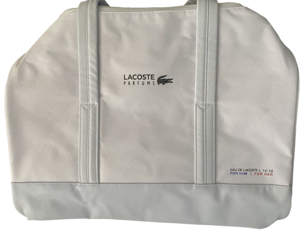 Lacoste, Eau de Lacoste L.12.12, Polyester, Textile Bag, Weekend Bag, White, Unisex, 16 x 10 x 10 inch - Unisex