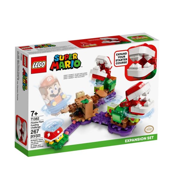 Lego, Super Mario, Piranha Plant Puzzling Challenge Expansion Set, Construction Set, 71382, Unisex, 7+ years, 267 pcs - Unisex