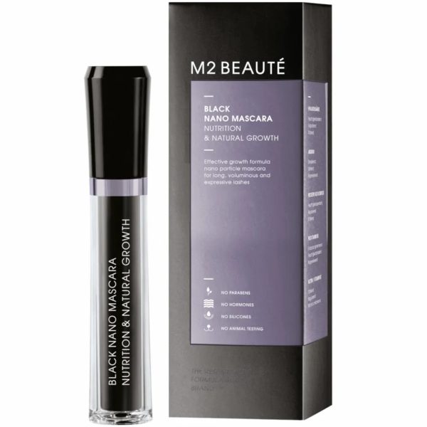 M2 Beaute, Nano Nutrition, Growth, Mascara, Black, 6 ml - For Women