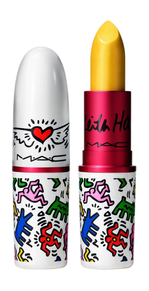 MAC, Viva Glam X Keith Haring, Longwear, Cream Lipstick, Yellow, 3 g - For Women