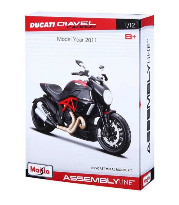 Maisto, Ducati, 2011 Diave Carbon Kit, Motorcycle, Black, 1:12, 8+ years - For Boys