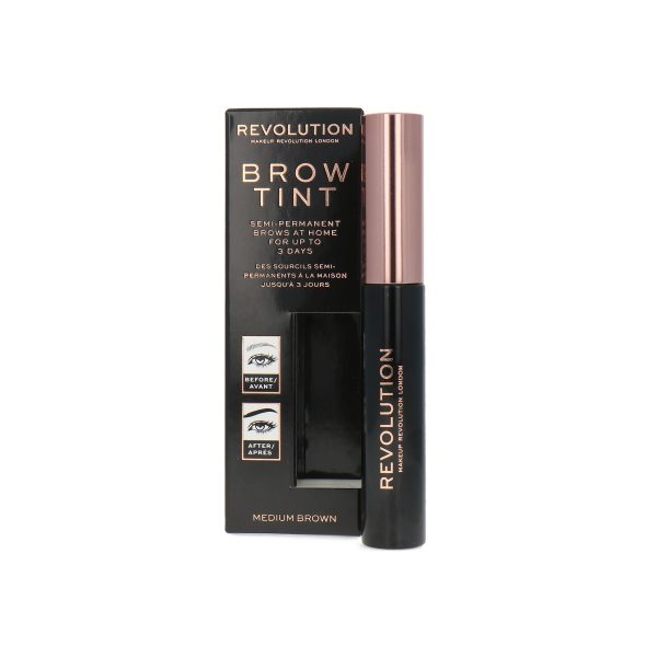 Makeup Revolution, Brow Tint, Eyebrow Gel, Medium Brown, 6 ml - For Women