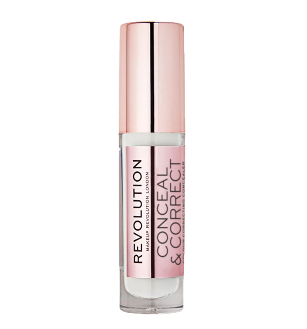 Makeup Revolution, Conceal & Correct, Corrective, Liquid Concealer, C0 White, 4 g - For Women