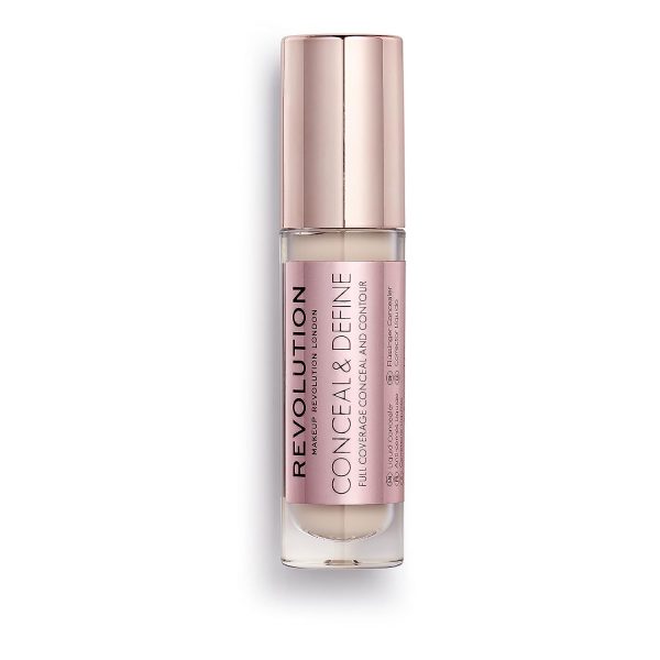 Makeup Revolution, Conceal & Define, Corrective, Liquid Concealer, C1, 4 g - For Women