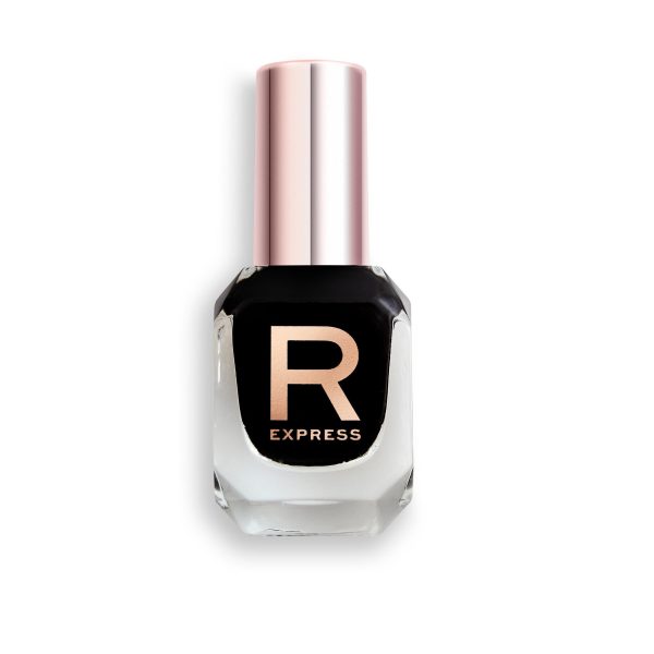 Makeup Revolution, Express, Nail Polish, Midnight Black, 10 ml - For Women