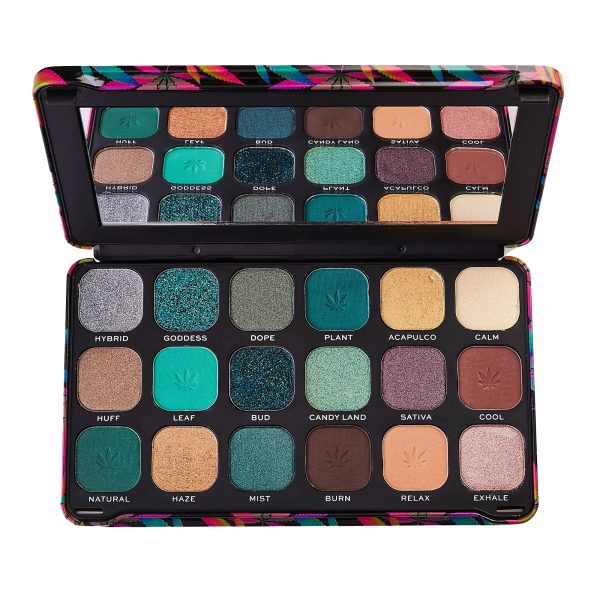 Makeup Revolution, Forever Flawless, Eyeshadow Palette, Chilled, 18 Shades, 19.8 g - For Women