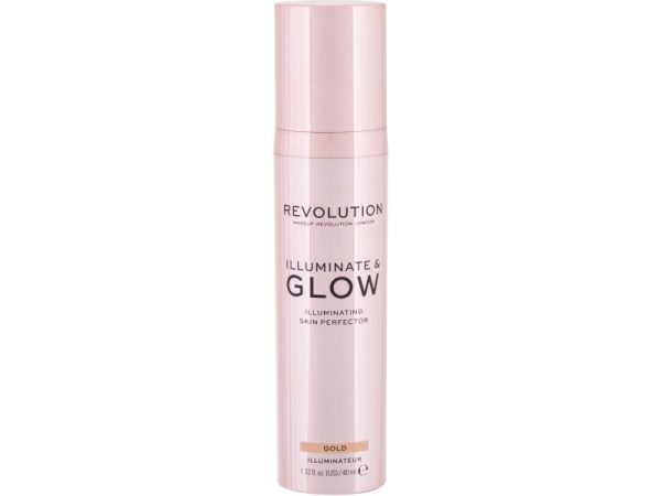 Makeup Revolution, Glow & lluminate, Liquid Highlighter, Gold, For Face, 40 ml - For Women