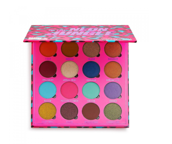 Makeup Revolution, Obsession, Eyeshadow Palette, In The Neon Jungle, 16 Shades, 1.3 g - For Women