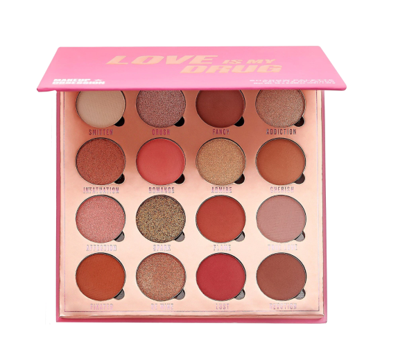 Makeup Revolution, Obsession, Eyeshadow Palette, Love Is My Drug, 16 Shades, 1.3 g - For Women