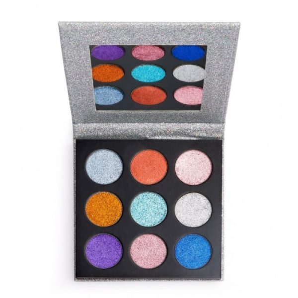 Makeup Revolution, Pressed Glitter, Face Palette, Illusion, 13.5 g - For Women