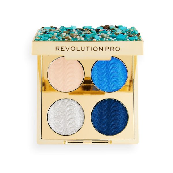 Makeup Revolution, Pro Ultimate, Eyeshadow Palette, Ocean Treasure, 4 Shades, 0.8 g - For Women