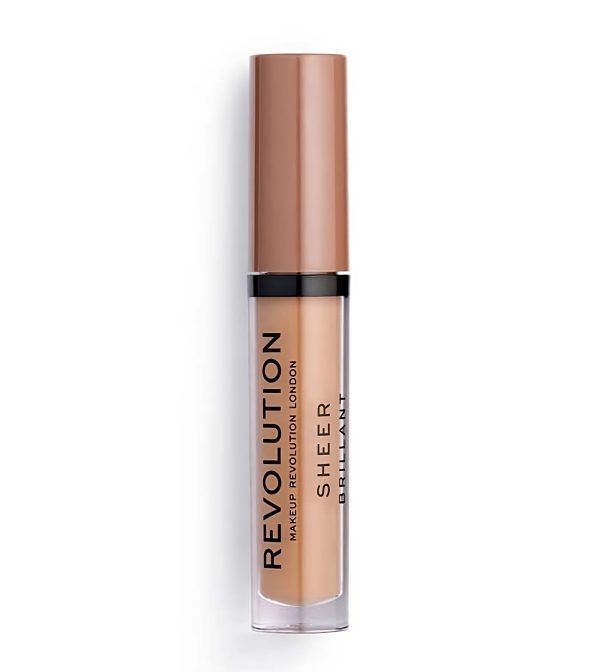 Makeup Revolution, Sheer Brillant, Vegan, Lip Gloss, 119, Hustle, 3.5 ml - For Women