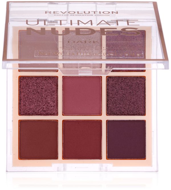 Makeup Revolution, Ultimate Nudes, Eyeshadow Palette, Dark, 9 Shades, 8.1 g - For Women