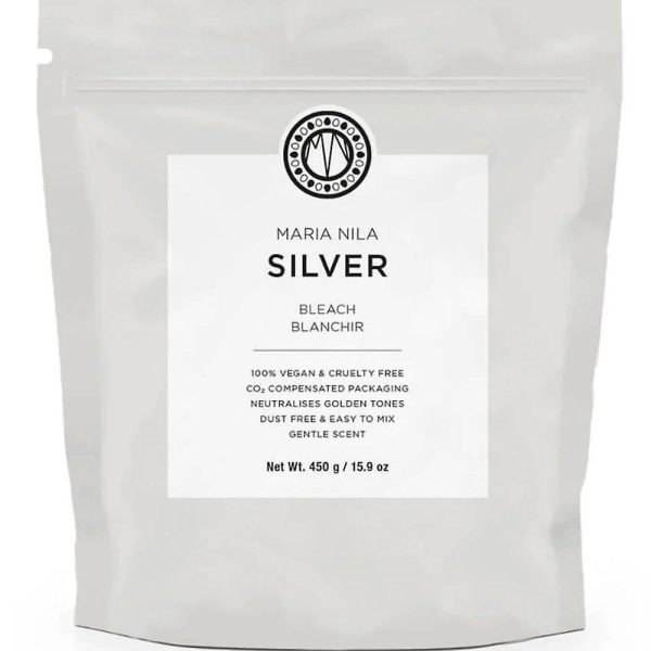 Maria Nila, Bleach Collection Silver, For Neutralisation Of Yellow Tones, Hair Oxidant Powder, Refill, 450 g - For Women