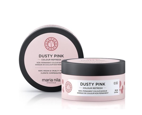 Maria Nila, Colour Refresh, Vegan, Hair Colouring Cream Mask, For Color Refreshing, 0.52 Dusty Pink, 100 ml - For Women