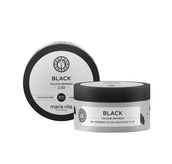 Maria Nila, Colour Refresh, Vegan, Hair Colouring Cream Mask, For Color Refreshing, 2.00 Black, 100 ml - For Women