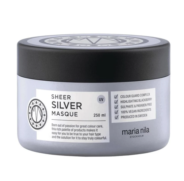 Maria Nila, Sheer Silver, Paraben-Free, Hair Treatment Cream Mask, Moisturizing, 250 ml - For Women